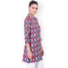 Laabha Pink & Turquoise Blue Printed Kurti - Image 3
