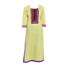 Kurti's by Menka Women Lime Green Straight Kurta - Image 2