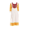 Kurti's by Menka Women White & Yellow Embroidered Straight Kurta - Image 2
