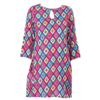 Laabha Pink & Turquoise Blue Printed Kurti - Image 2