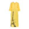 Yellow Printed Straight Kurta - Image 2